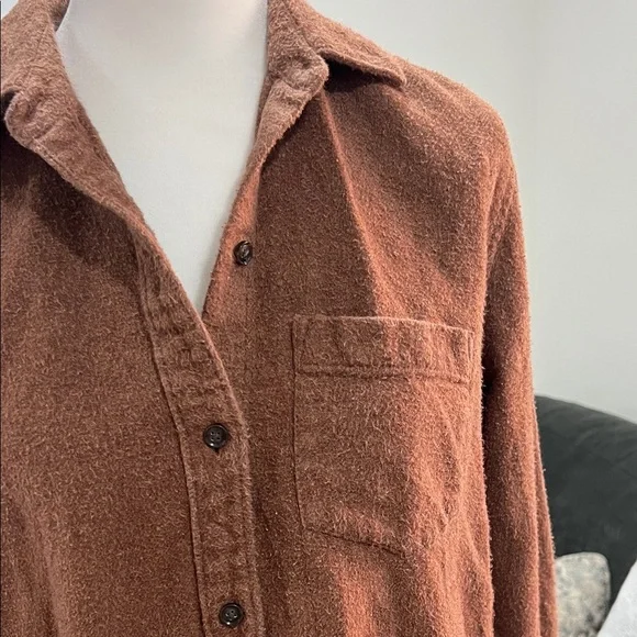 Madewell Brown Button Down Shirt - Picture 5 of 11